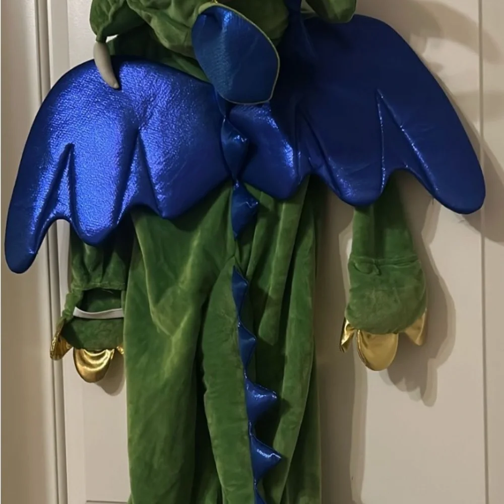 Costume Kids Green Dragon 2T‎ with Blue Wings Dress Up